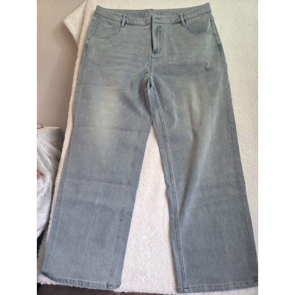 Relaxed Fit 5 Pocket Denim Size 4Xl Blue Jeans